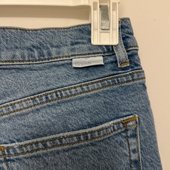 Boyish the Zachary High Rise Skinny Jeans Stretch Size 25 Knee Distress Fray Hem - Picture 7 of 13